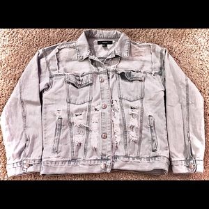 Forever 21 Distressed Denim Jacket